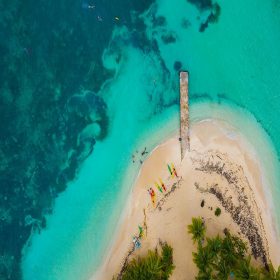 Aerial view of beach